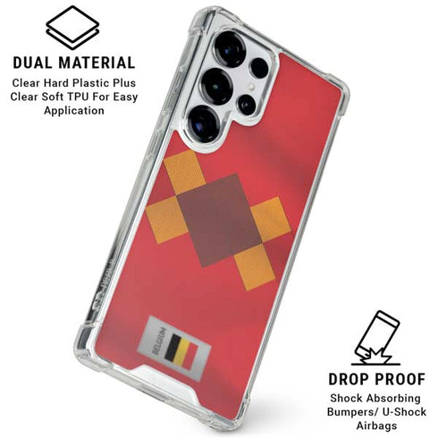 Belgium Soccer Flag Galaxy S25 Ultra Clear Case